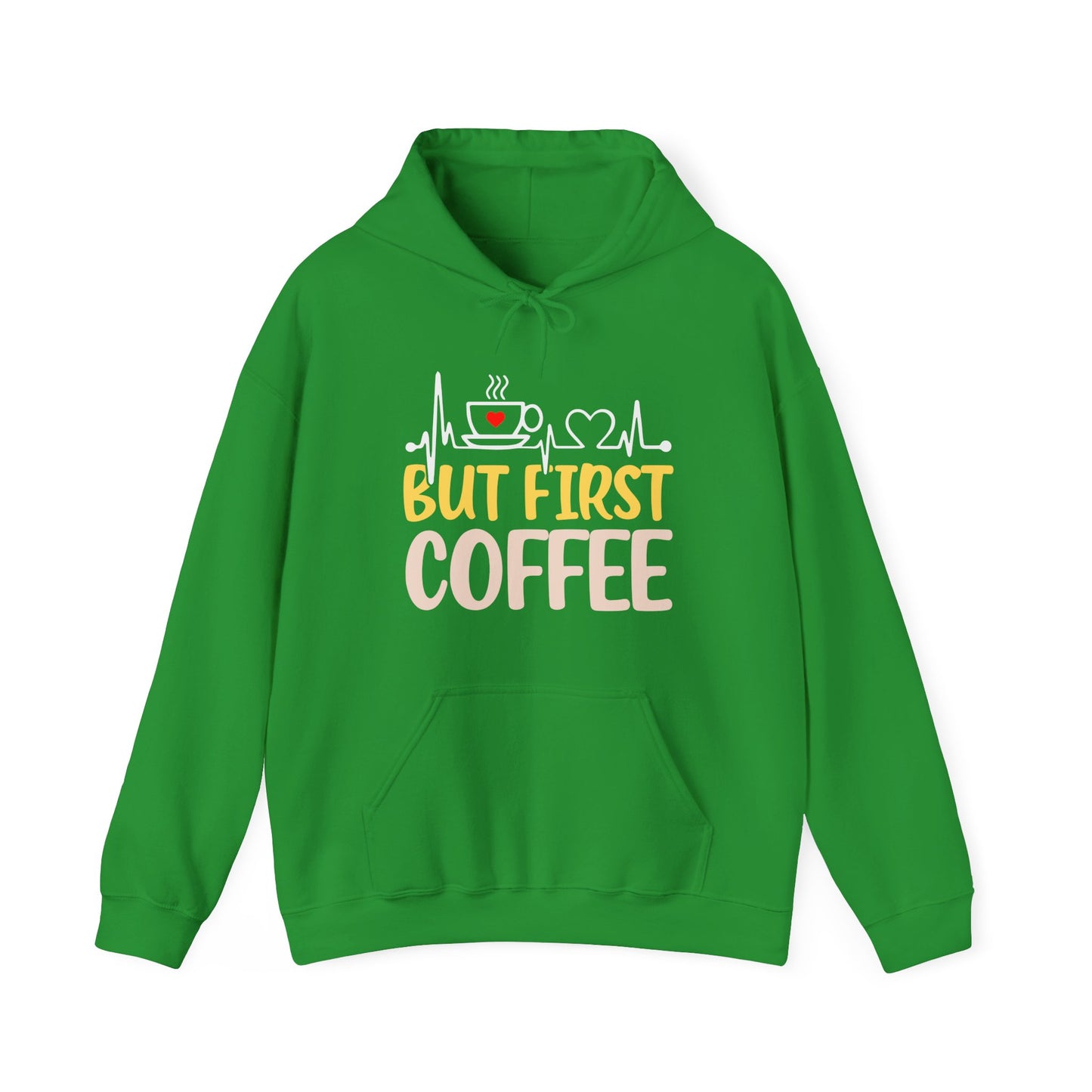 But First Coffee Hoodie - Unisex Heavy Blend Sweatshirt for Coffee Lovers