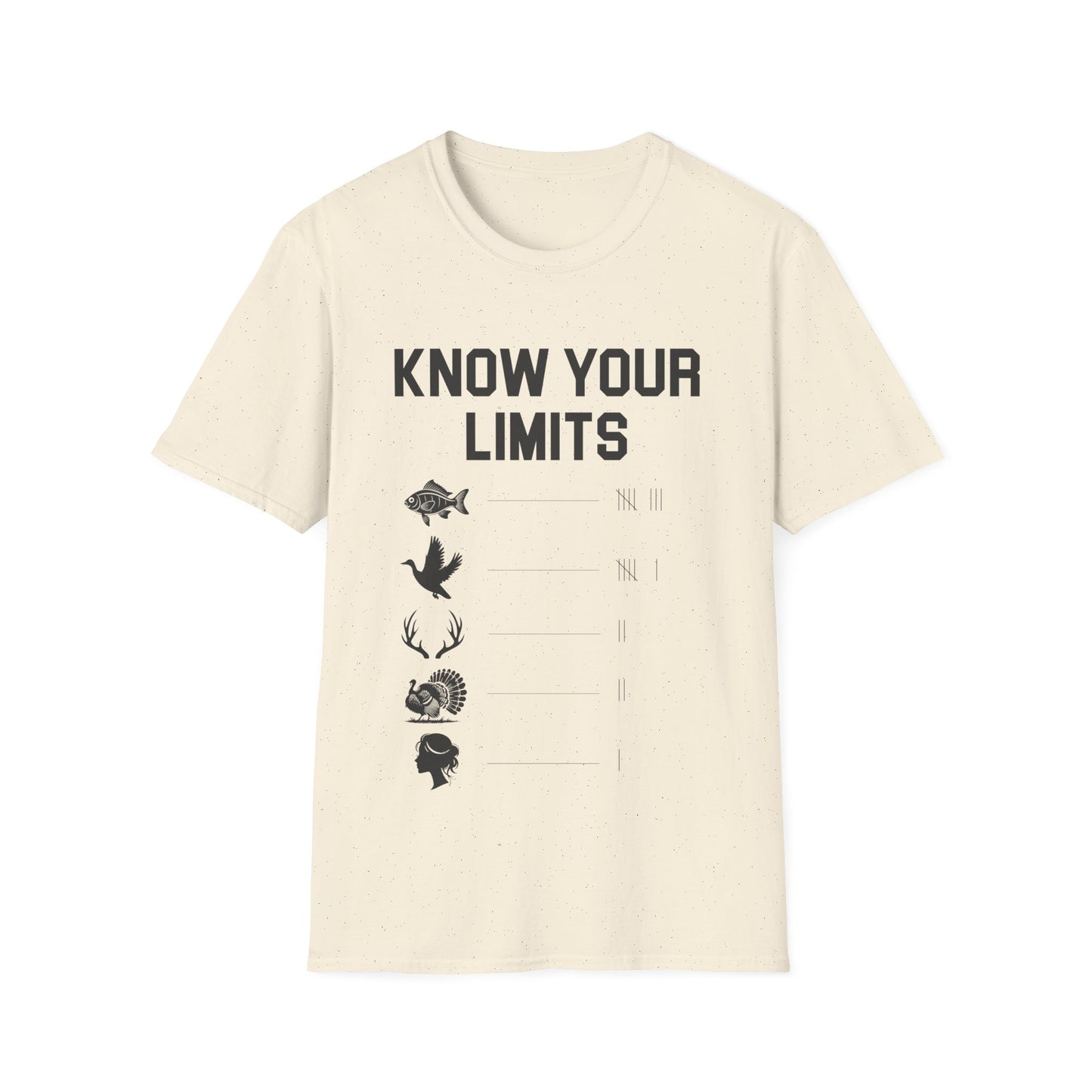 Unisex Softstyle T-Shirt - Know Your Limits | Motivational Tee, Gift for Nature Lovers, Inspirational Attire, Outdoor Adventure Shirt