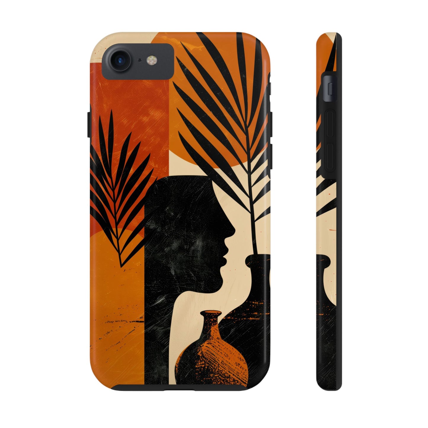 Artistic Tough Phone Case with Nature-Inspired Design