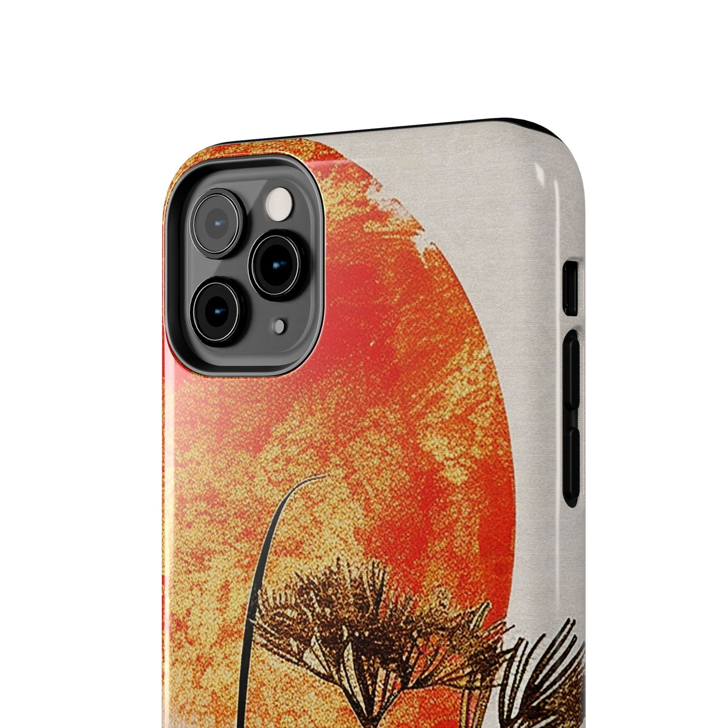 Artistic Floral Tough Phone Case - Sunset Design for Nature Lovers