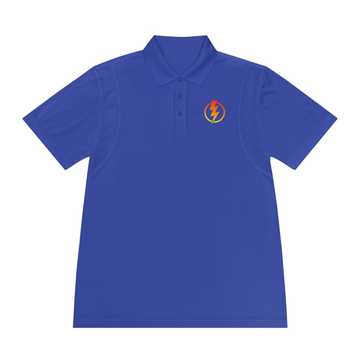 Men's Sport Polo Shirt with Lightning Bolt Design