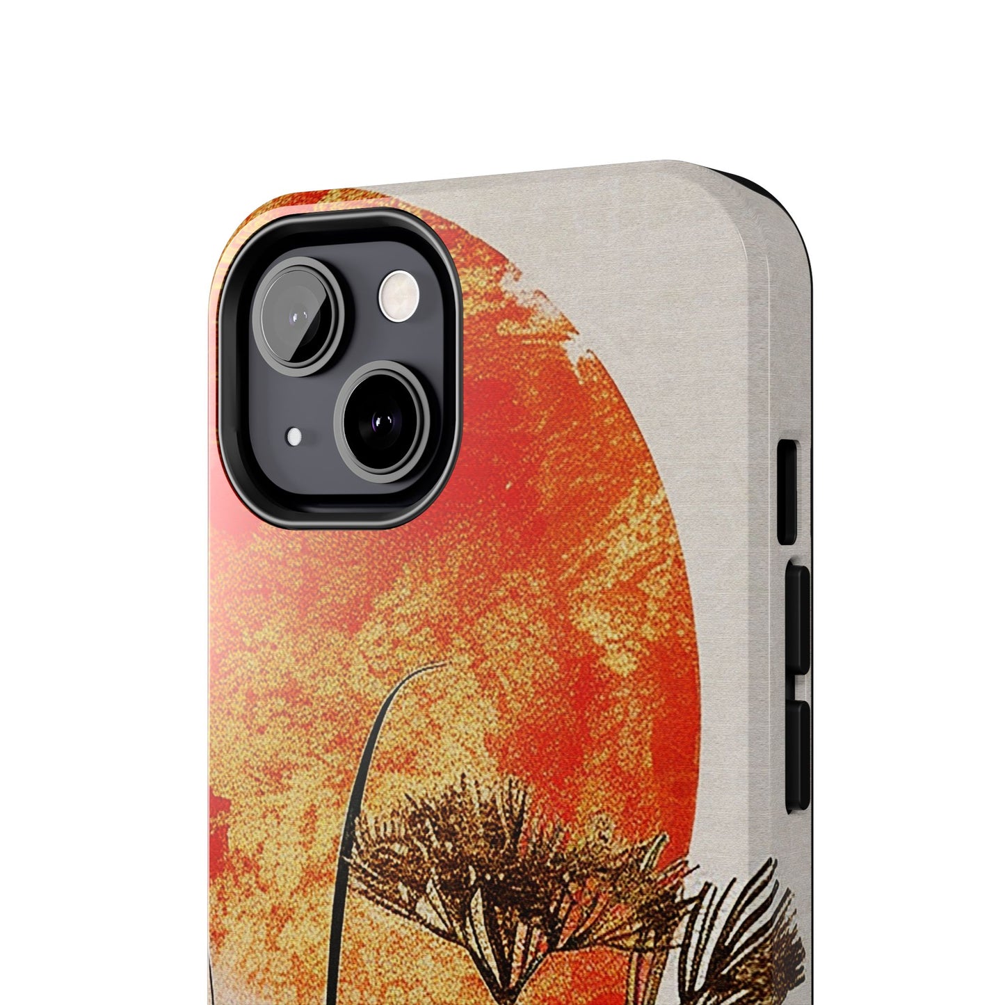 Artistic Floral Tough Phone Case - Sunset Design for Nature Lovers