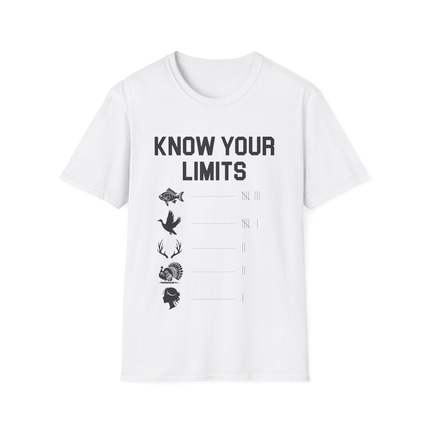 Unisex Softstyle T-Shirt - Know Your Limits | Motivational Tee, Gift for Nature Lovers, Inspirational Attire, Outdoor Adventure Shirt