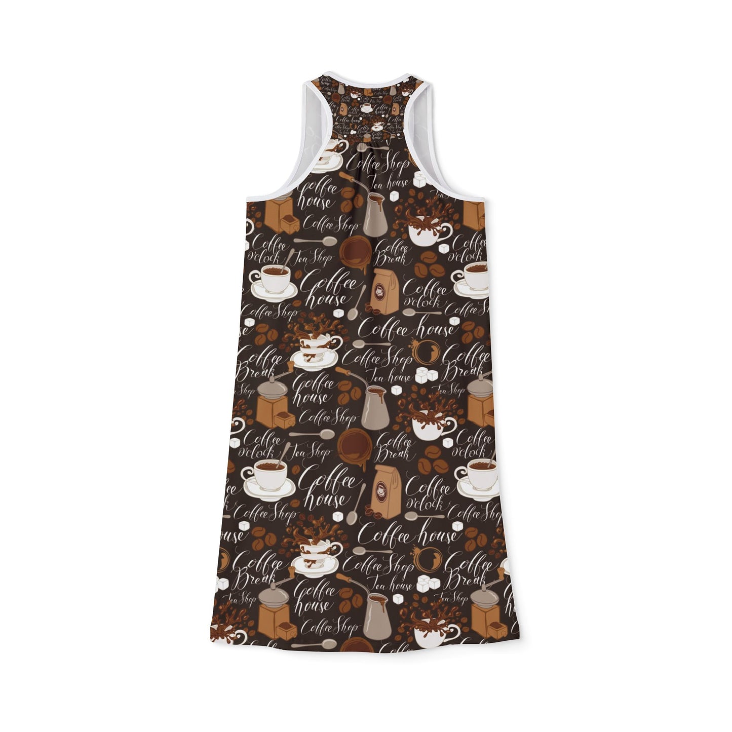 Coffee House Women's Racerback Dress - Relaxed, Brewed with Love