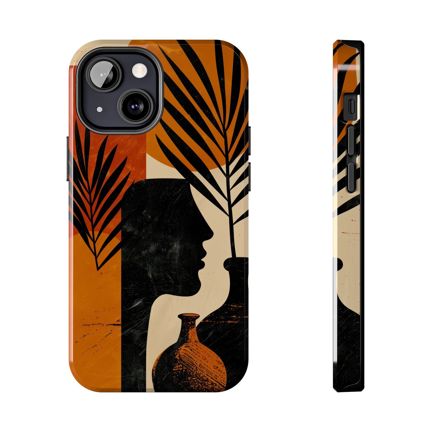 Artistic Tough Phone Case with Nature-Inspired Design
