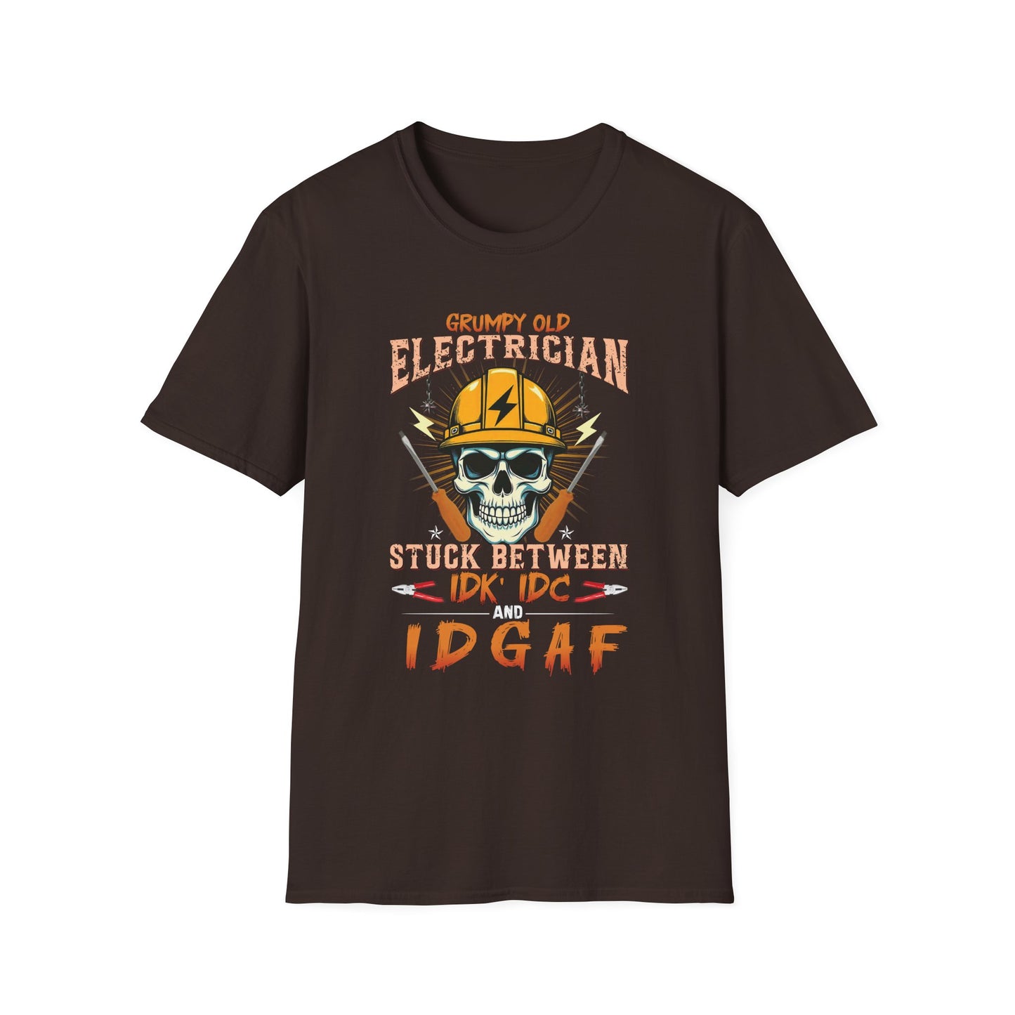 Grumpy Old Electrician Funny T-Shirt