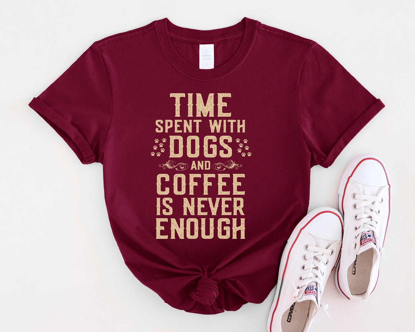 Time Spent with Dogs and Coffee Is Never Enough T-Shirt