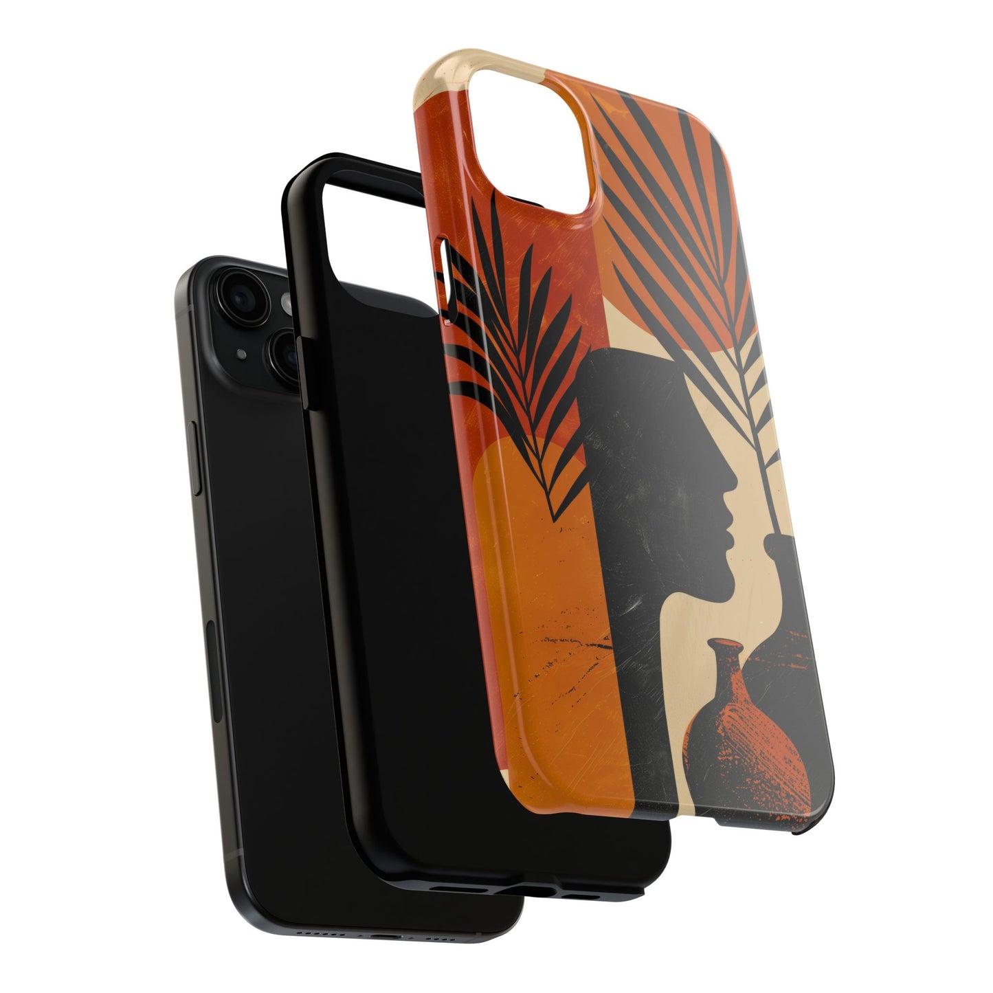 Artistic Tough Phone Case with Nature-Inspired Design
