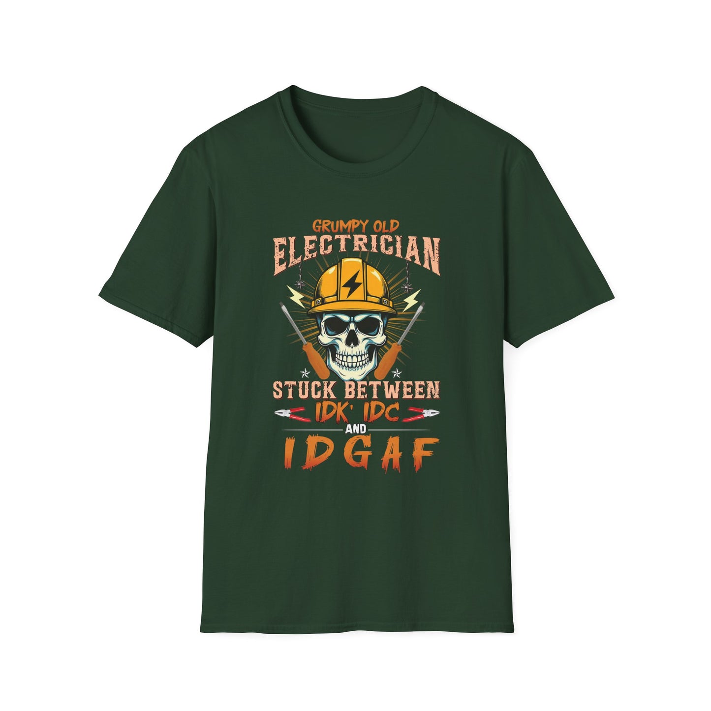 Grumpy Old Electrician Funny T-Shirt