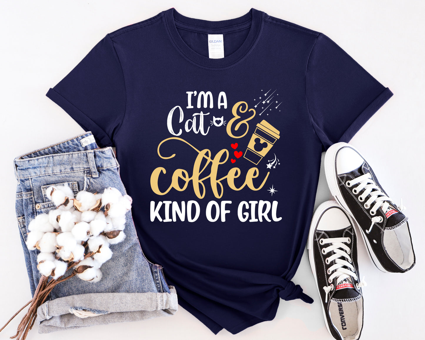I'm a Cat and Coffee Kind of Girl T-Shirt
