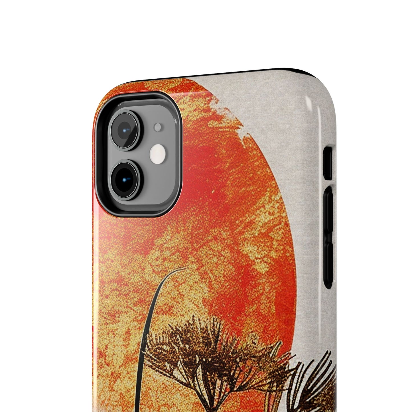 Artistic Floral Tough Phone Case - Sunset Design for Nature Lovers