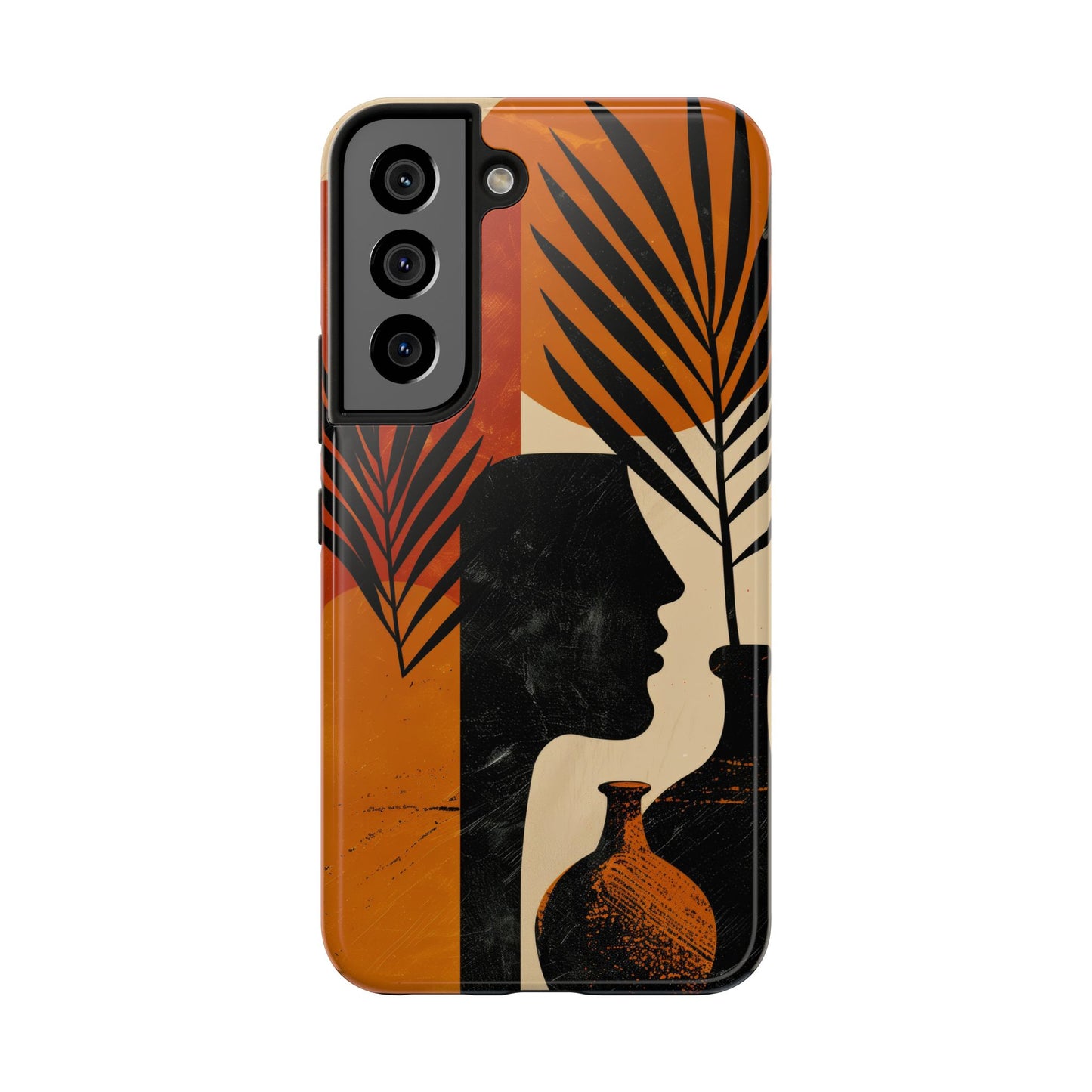 Artistic Tough Phone Case with Nature-Inspired Design
