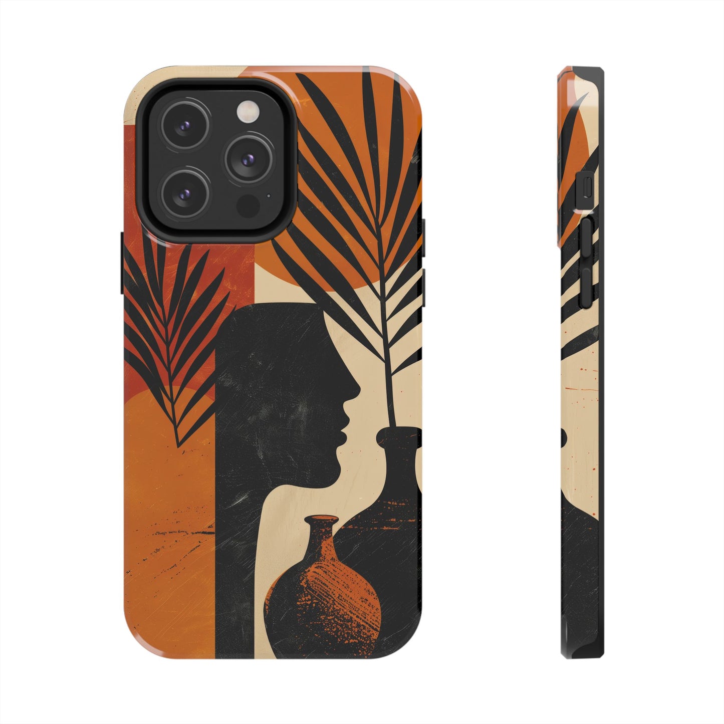 Artistic Tough Phone Case with Nature-Inspired Design