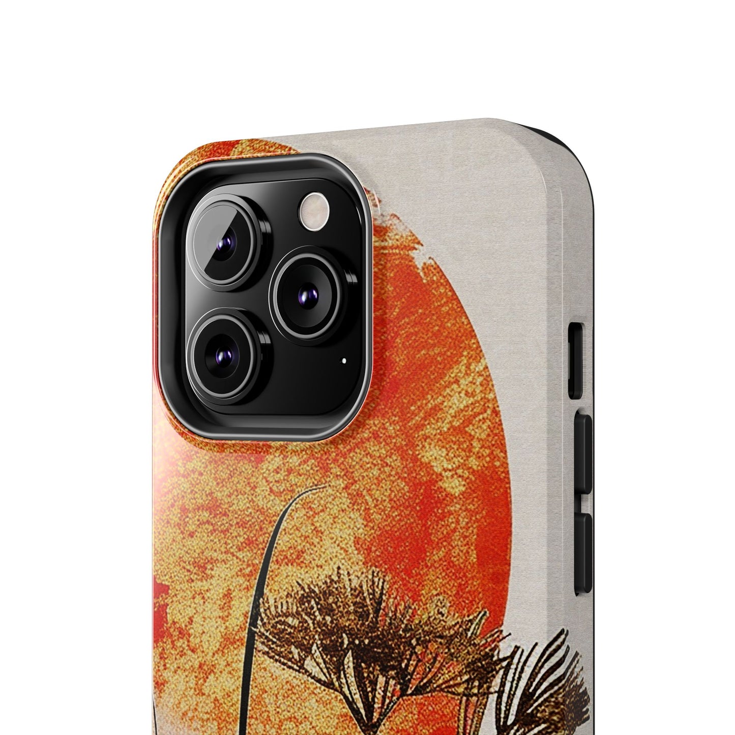 Artistic Floral Tough Phone Case - Sunset Design for Nature Lovers