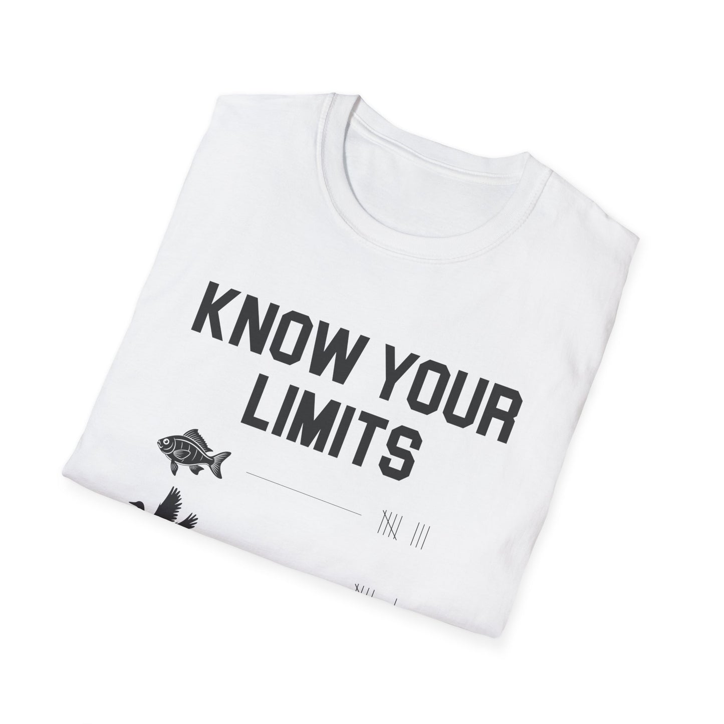 Unisex Softstyle T-Shirt - Know Your Limits | Motivational Tee, Gift for Nature Lovers, Inspirational Attire, Outdoor Adventure Shirt