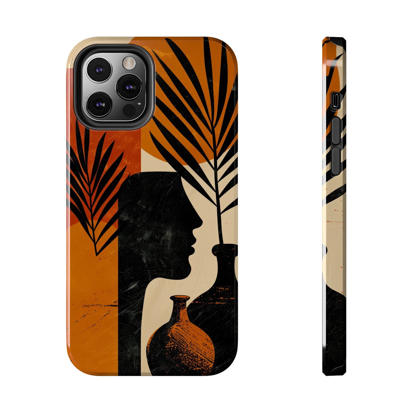Artistic Tough Phone Case with Nature-Inspired Design