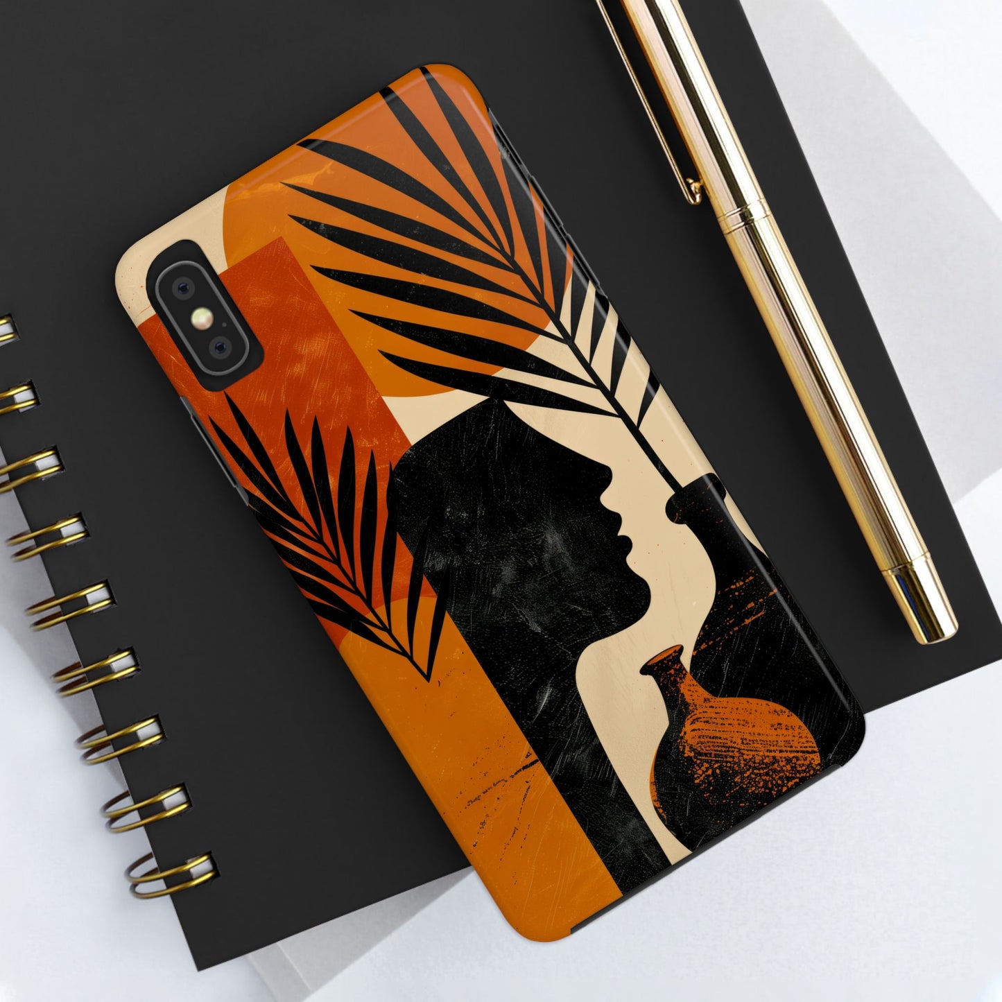 Artistic Tough Phone Case with Nature-Inspired Design