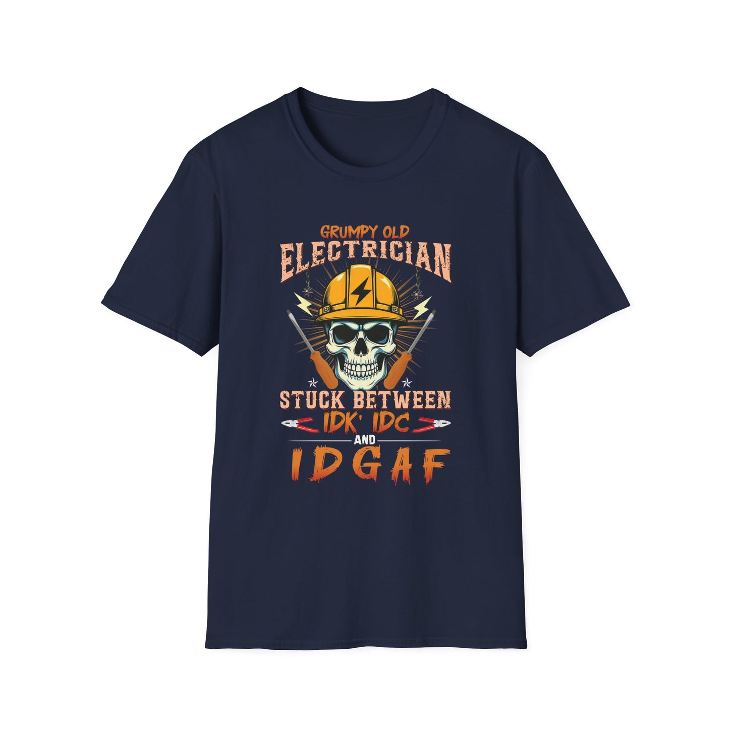 Grumpy Old Electrician Funny T-Shirt