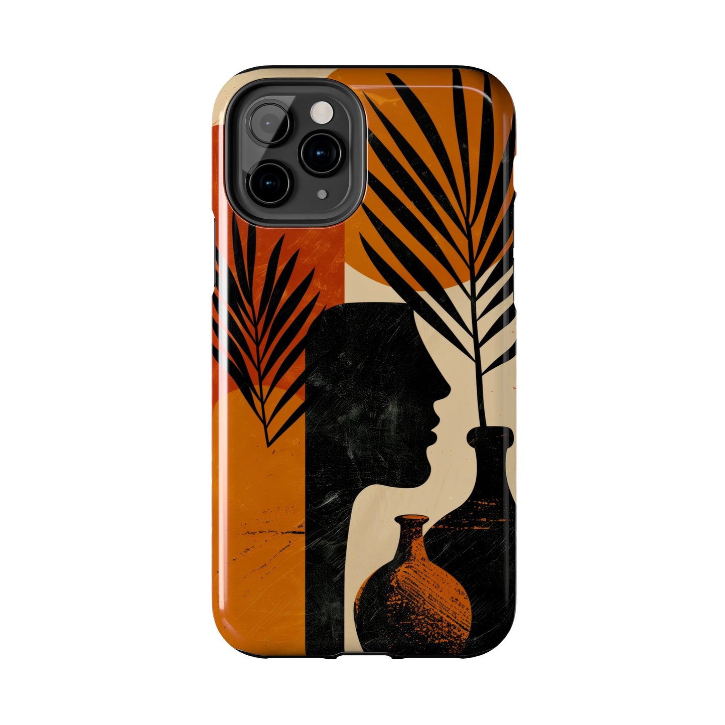 Artistic Tough Phone Case with Nature-Inspired Design