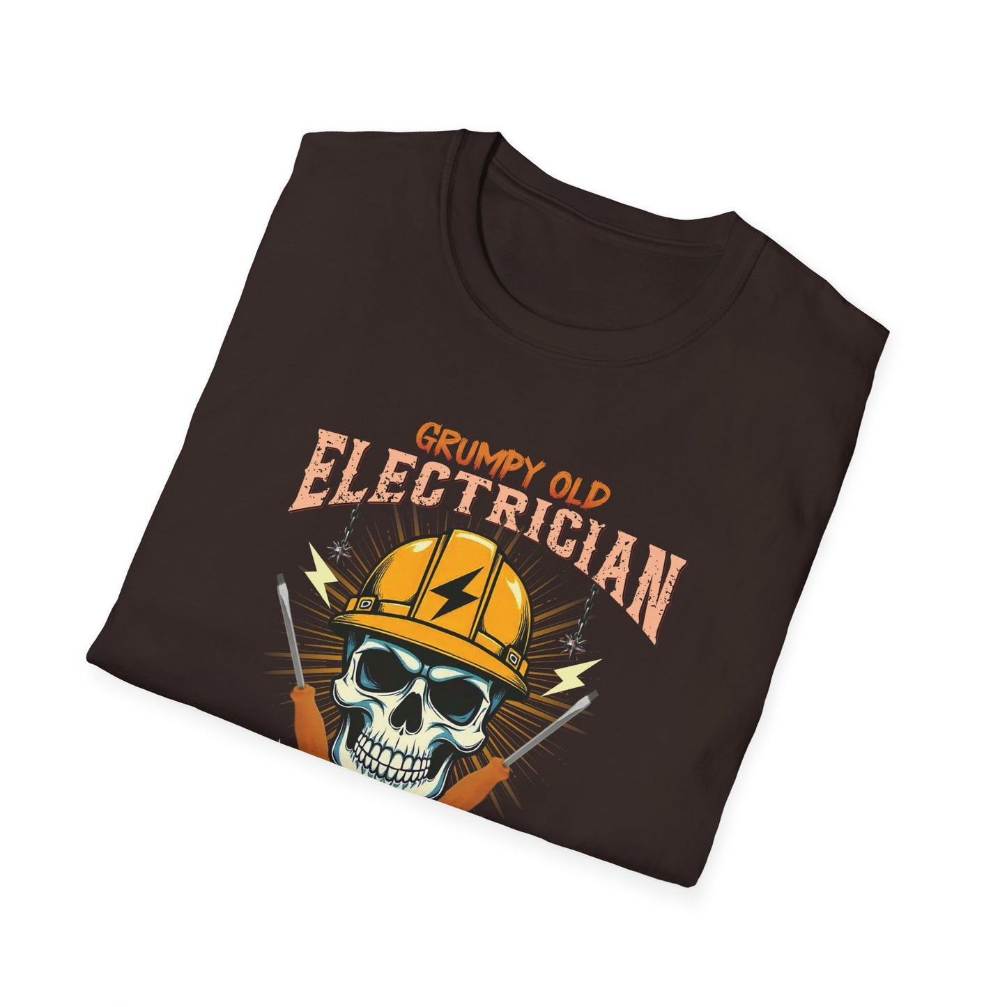 Grumpy Old Electrician Funny T-Shirt