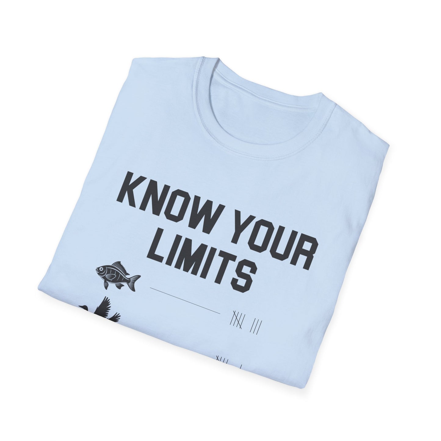 Unisex Softstyle T-Shirt - Know Your Limits | Motivational Tee, Gift for Nature Lovers, Inspirational Attire, Outdoor Adventure Shirt