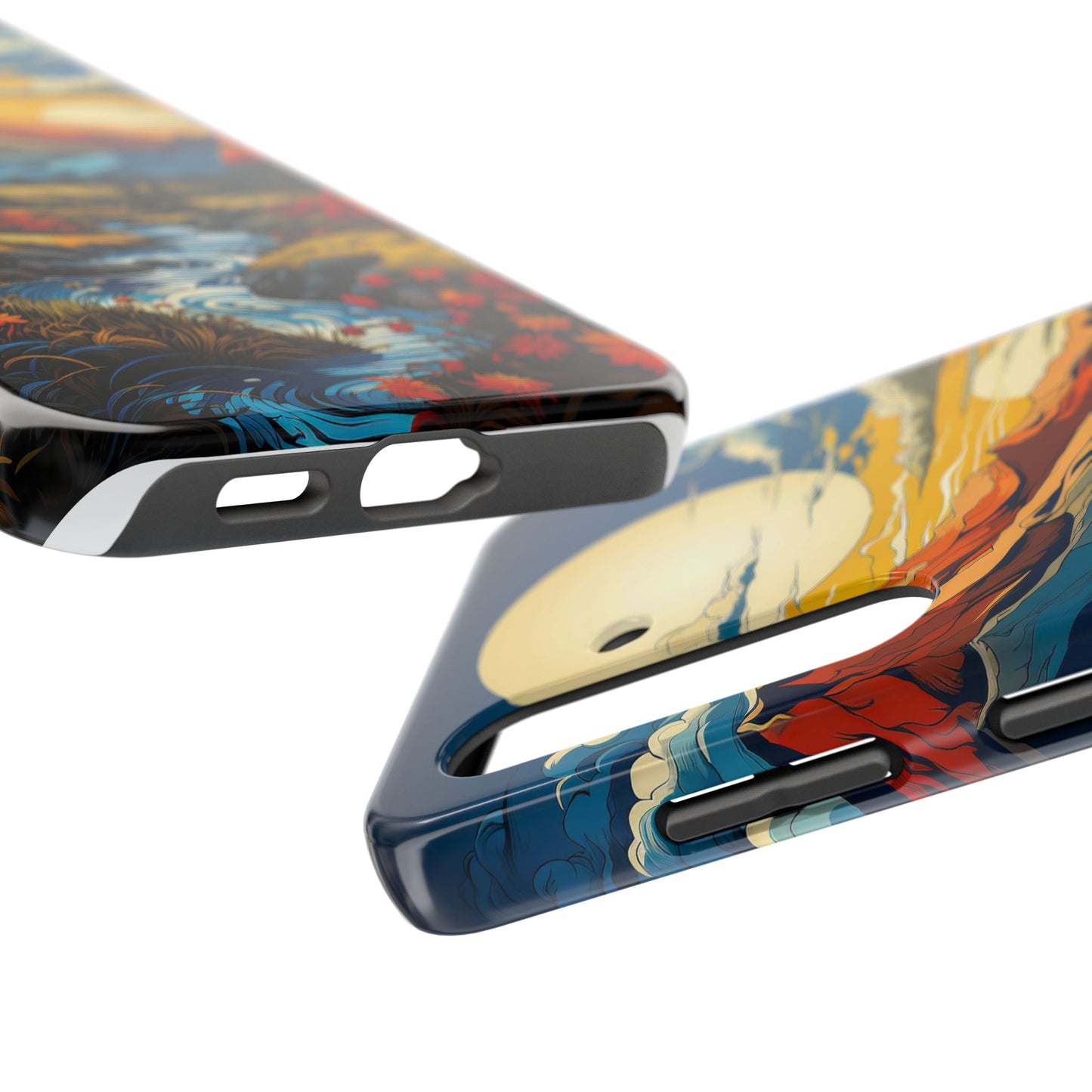 Scenic Landscape Tough Phone Case - Vibrant Nature Design for Adventurers