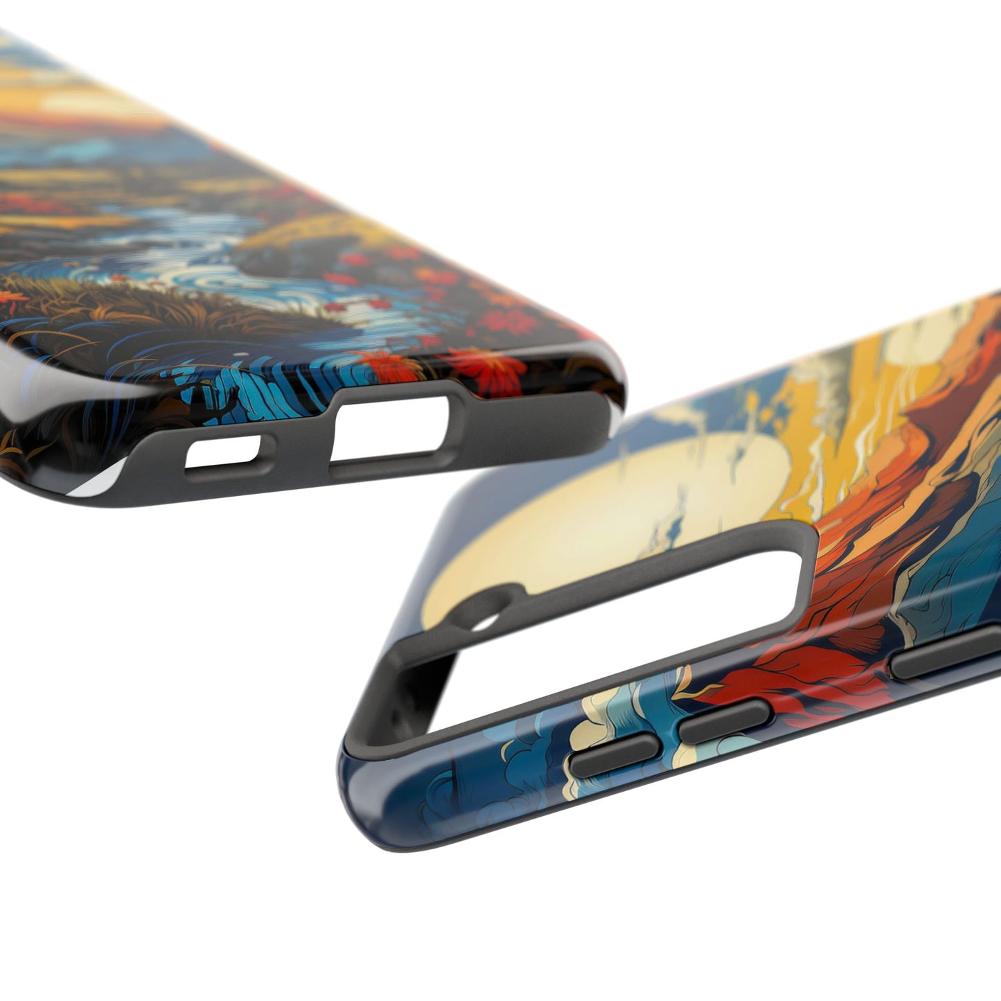 Scenic Landscape Tough Phone Case - Vibrant Nature Design for Adventurers