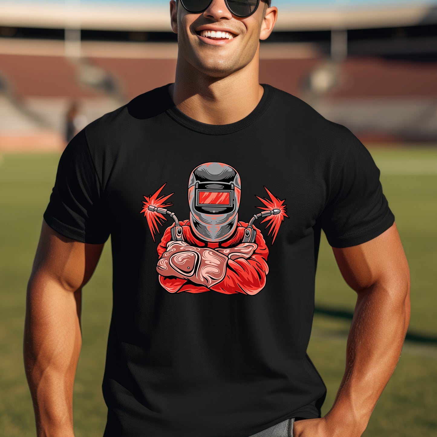 Welders Unite Graphic T-Shirt | Unisex Softstyle Tee for Welding Enthusiasts