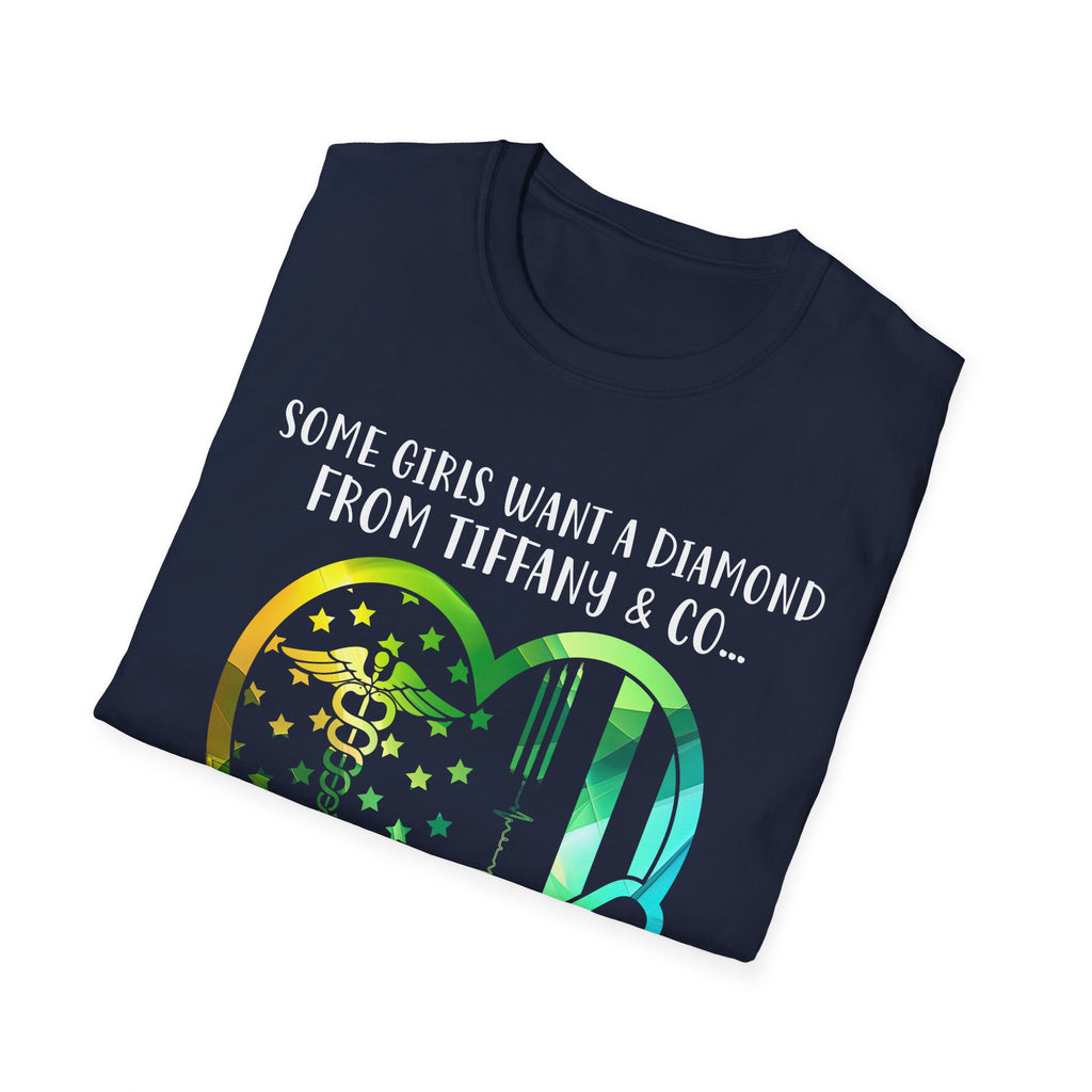 Nursing Heart T-Shirt - "I'd Rather Have a Stethoscope from Littmann" - Perfect Gift for Healthcare Professionals