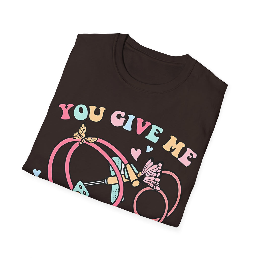 You Give Me Butterflies Unisex Softstyle Nurse T-Shirt