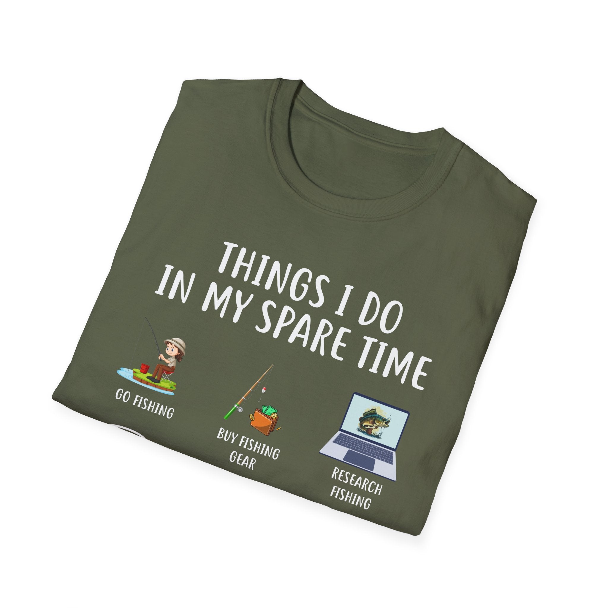 Fishing Enthusiast T-Shirt - "Things I Do in My Spare Time"