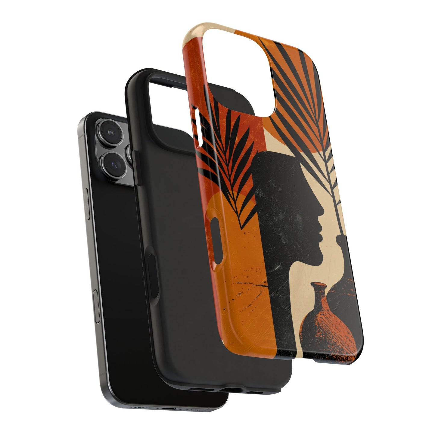 Artistic Tough Phone Case with Nature-Inspired Design