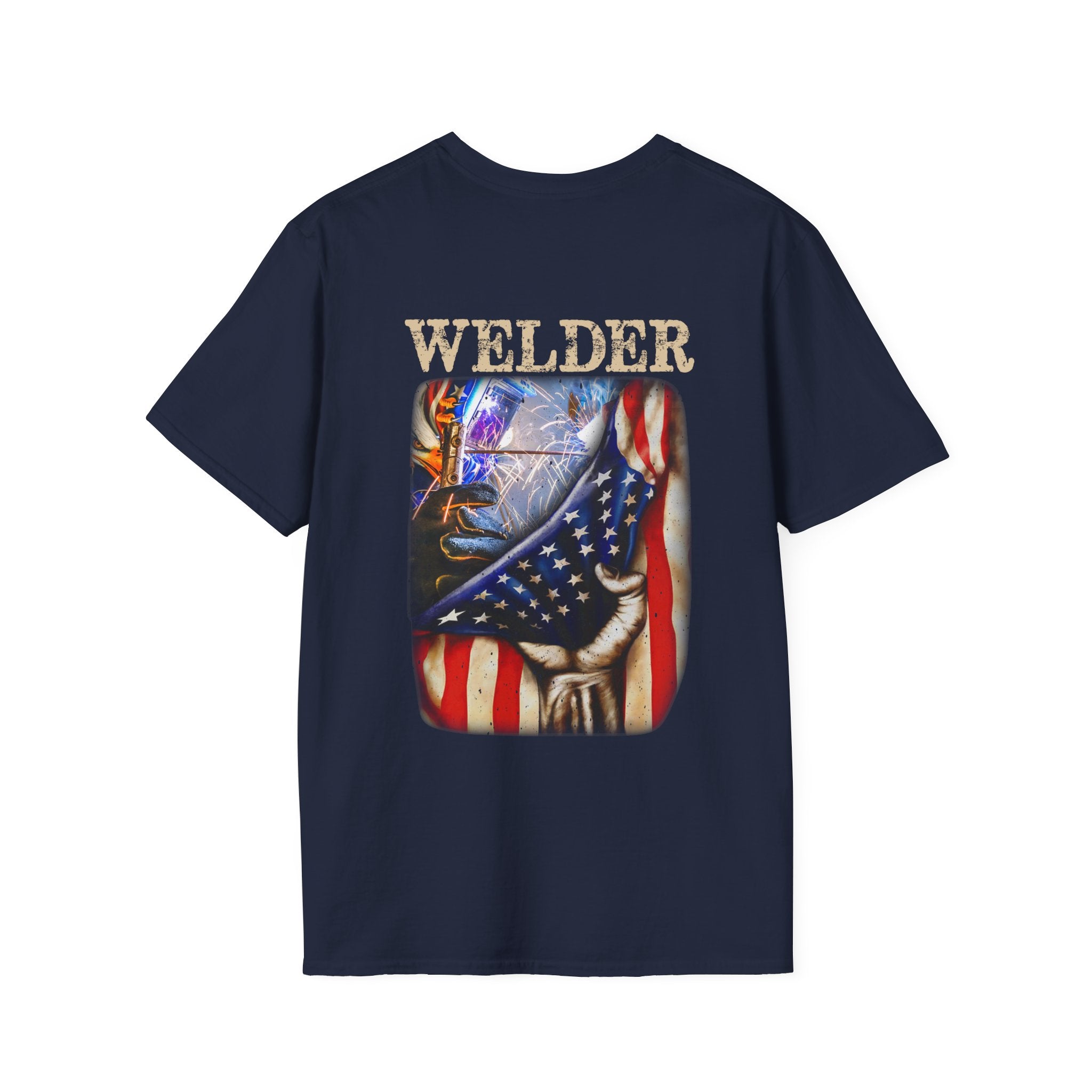 Welder Graphic T-Shirt - Patriotic Welding Design