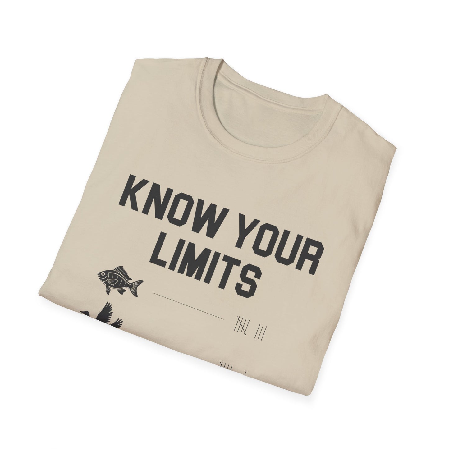 Unisex Softstyle T-Shirt - Know Your Limits | Motivational Tee, Gift for Nature Lovers, Inspirational Attire, Outdoor Adventure Shirt