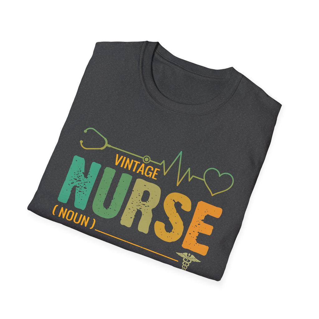 Vintage Nurse Unisex Softstyle T-Shirt – Perfect Gift for Healthcare Professionals