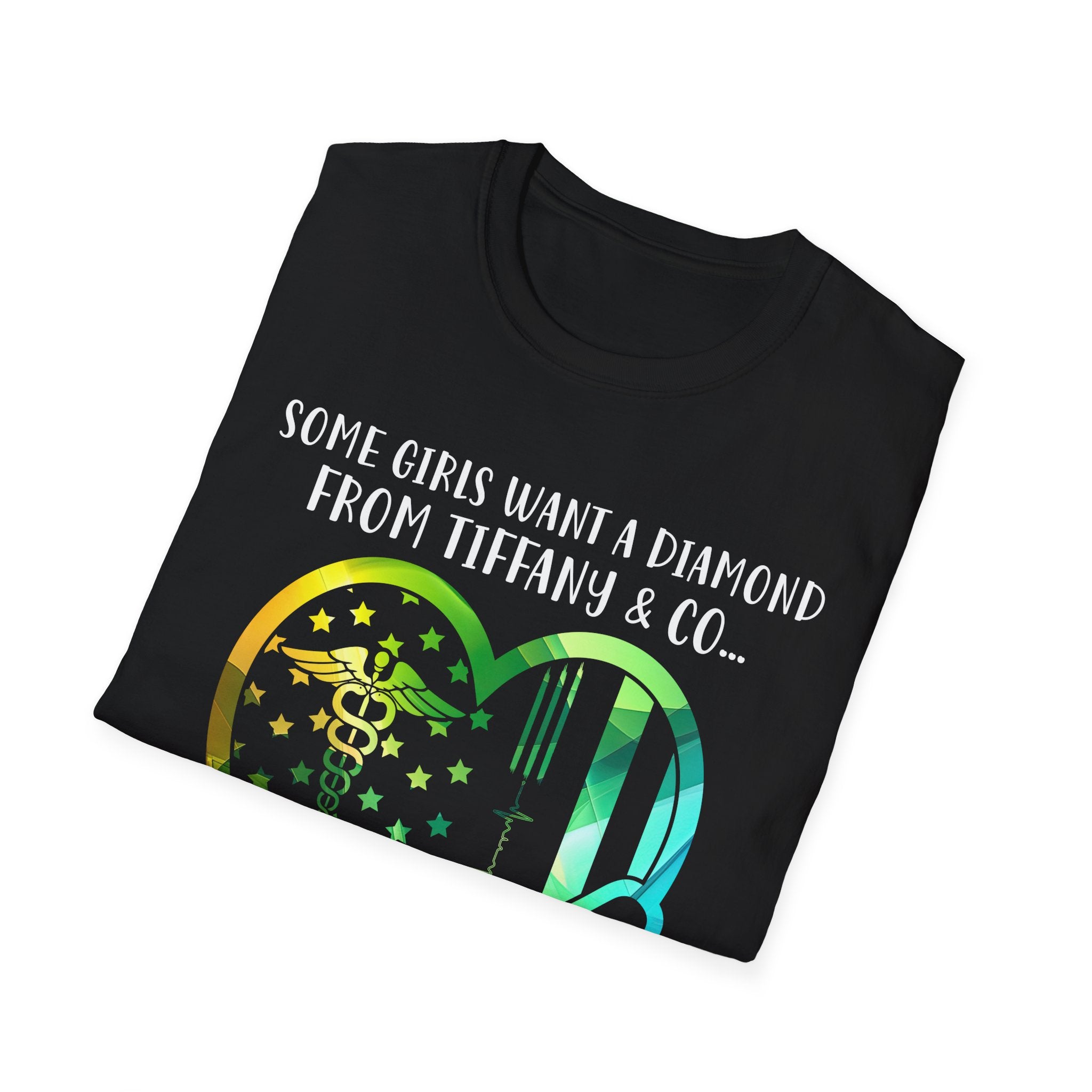 Nursing Heart T-Shirt - "I'd Rather Have a Stethoscope from Littmann" - Perfect Gift for Healthcare Professionals