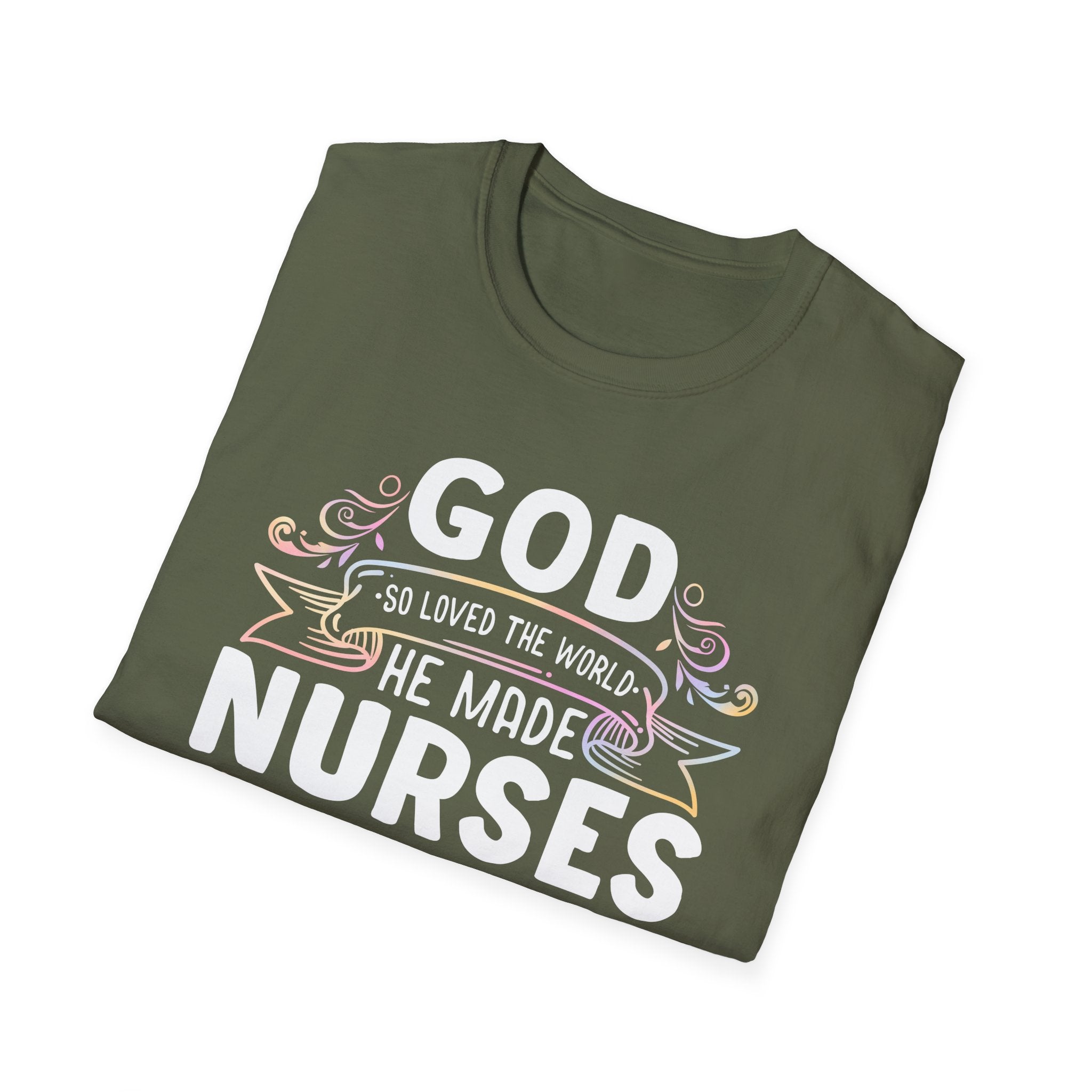 God Loved Nurses T-Shirt - Unisex Softstyle Tee for Healthcare Heroes