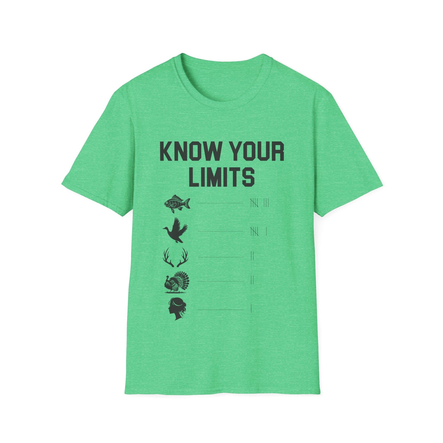 Unisex Softstyle T-Shirt - Know Your Limits | Motivational Tee, Gift for Nature Lovers, Inspirational Attire, Outdoor Adventure Shirt