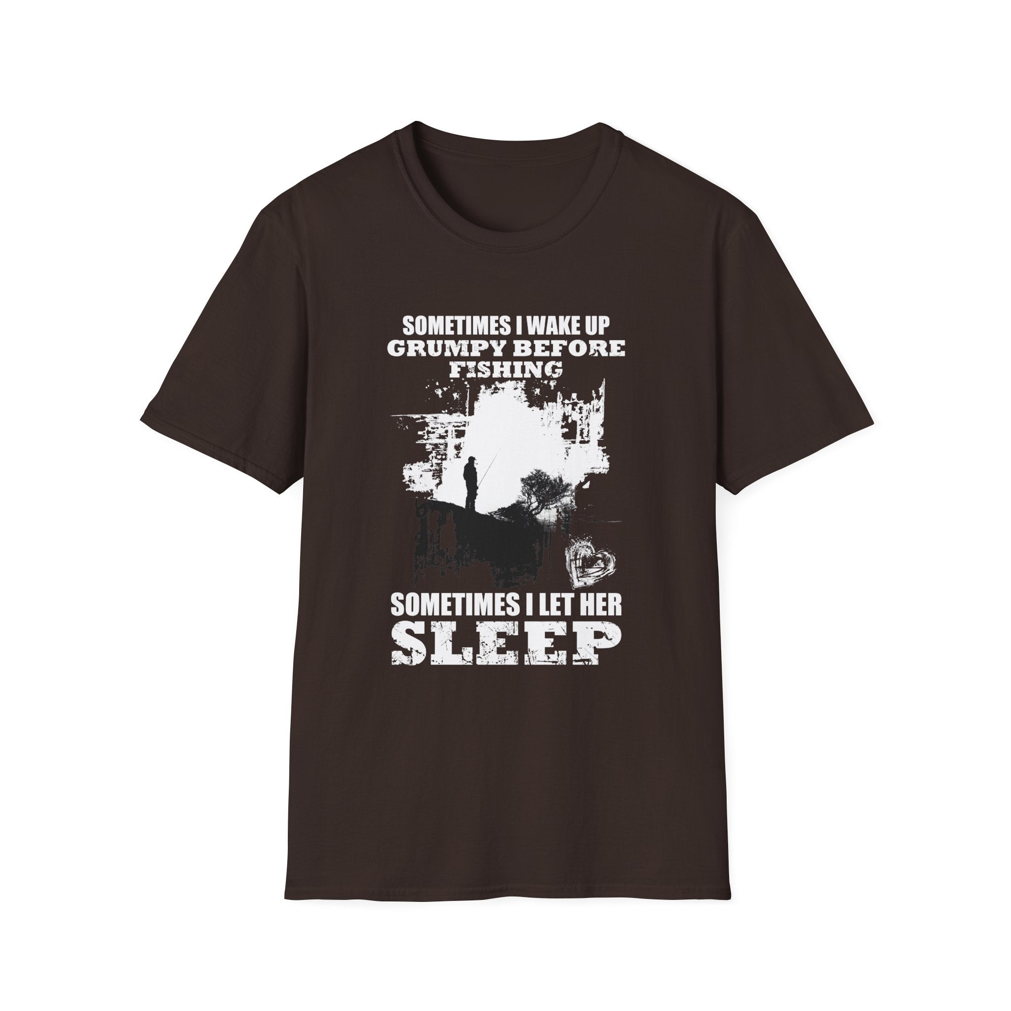 Grumpy Fisherman Unisex Softstyle T-Shirt - Funny Fishing Humor Tee