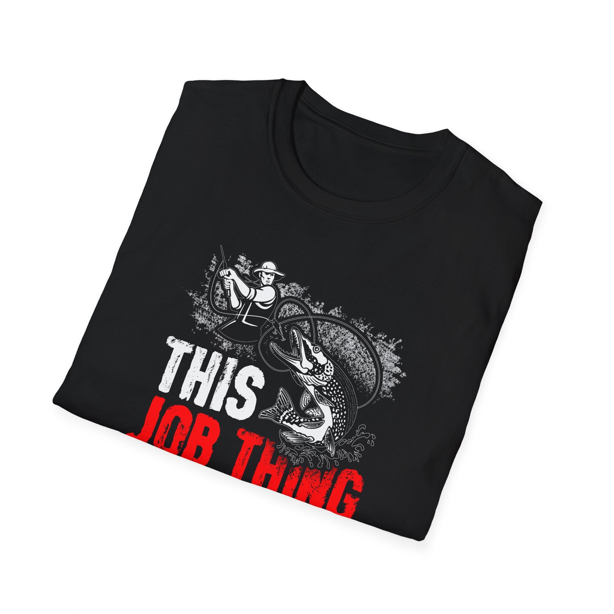 Funny Fishing Career Unisex Softstyle T-Shirt - Perfect for Outdoor Enthusiasts