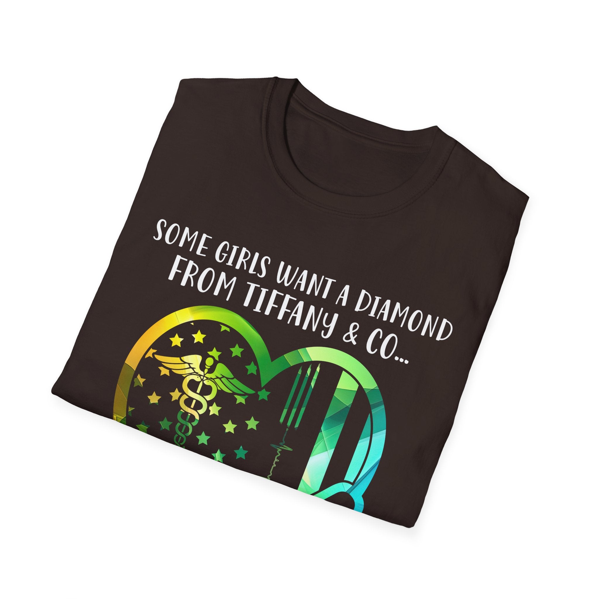 Nursing Heart T-Shirt - "I'd Rather Have a Stethoscope from Littmann" - Perfect Gift for Healthcare Professionals