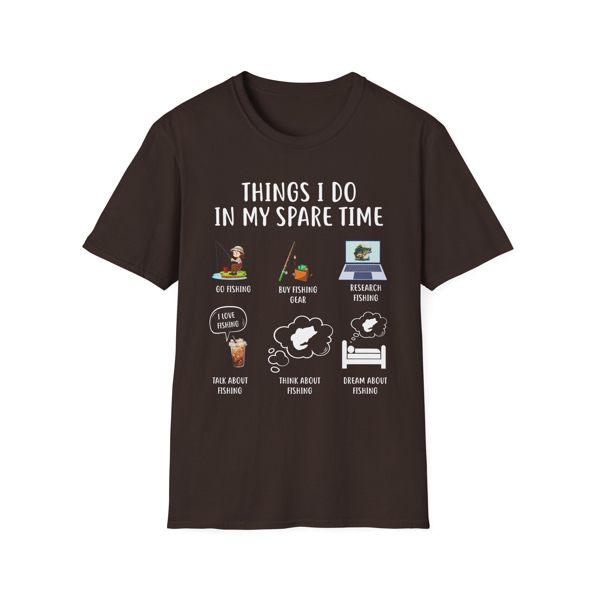 Fishing Enthusiast T-Shirt - "Things I Do in My Spare Time"
