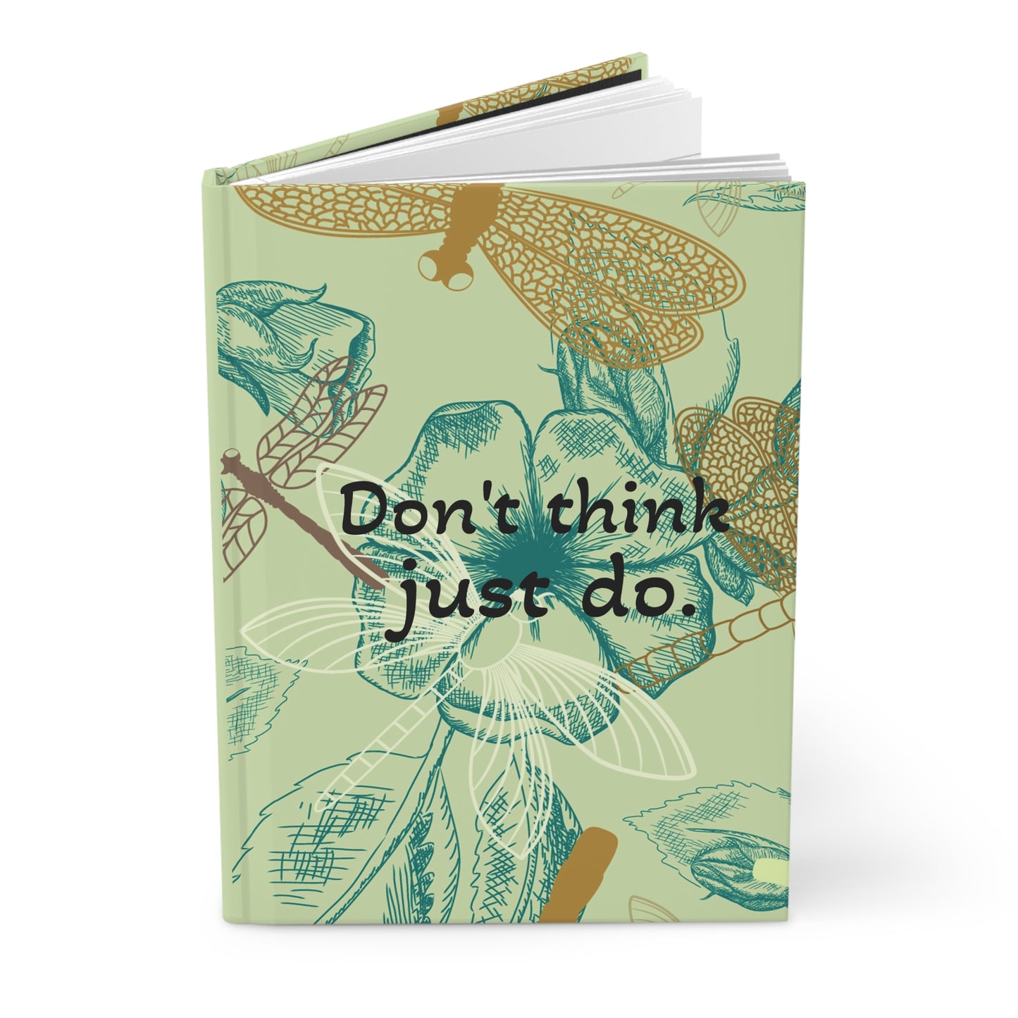 Inspiring Floral Hardcover Journal - Motivational Writing, Nature Journal, Gift for Writers, Artistic Notebook, Self-Care Journal