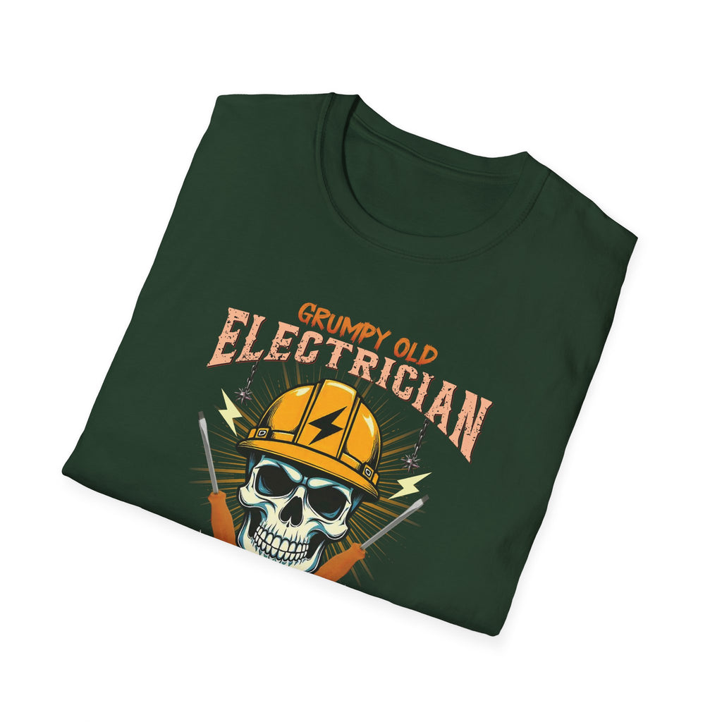 Grumpy Old Electrician Funny T-Shirt