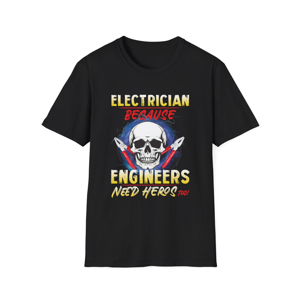 Electrician Hero Unisex T-Shirt, Funny Engineer Gift, Casual Wear, Work Shirt, Birthday Present, Dad Gift