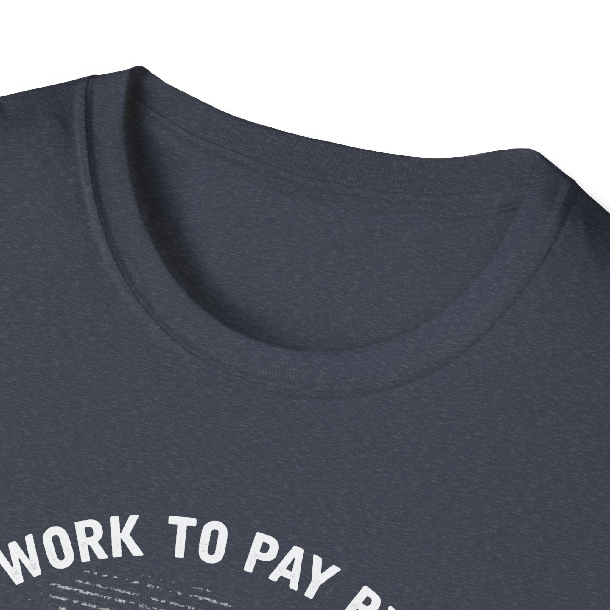 I Work to Pay Bills But I Fish for a Living Unisex Softstyle T-Shirt - Perfect for Fishing Enthusiasts