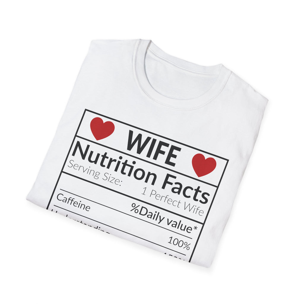 Humorous Wife Nutrition Facts T-Shirt | Perfect Gift for Spouses
