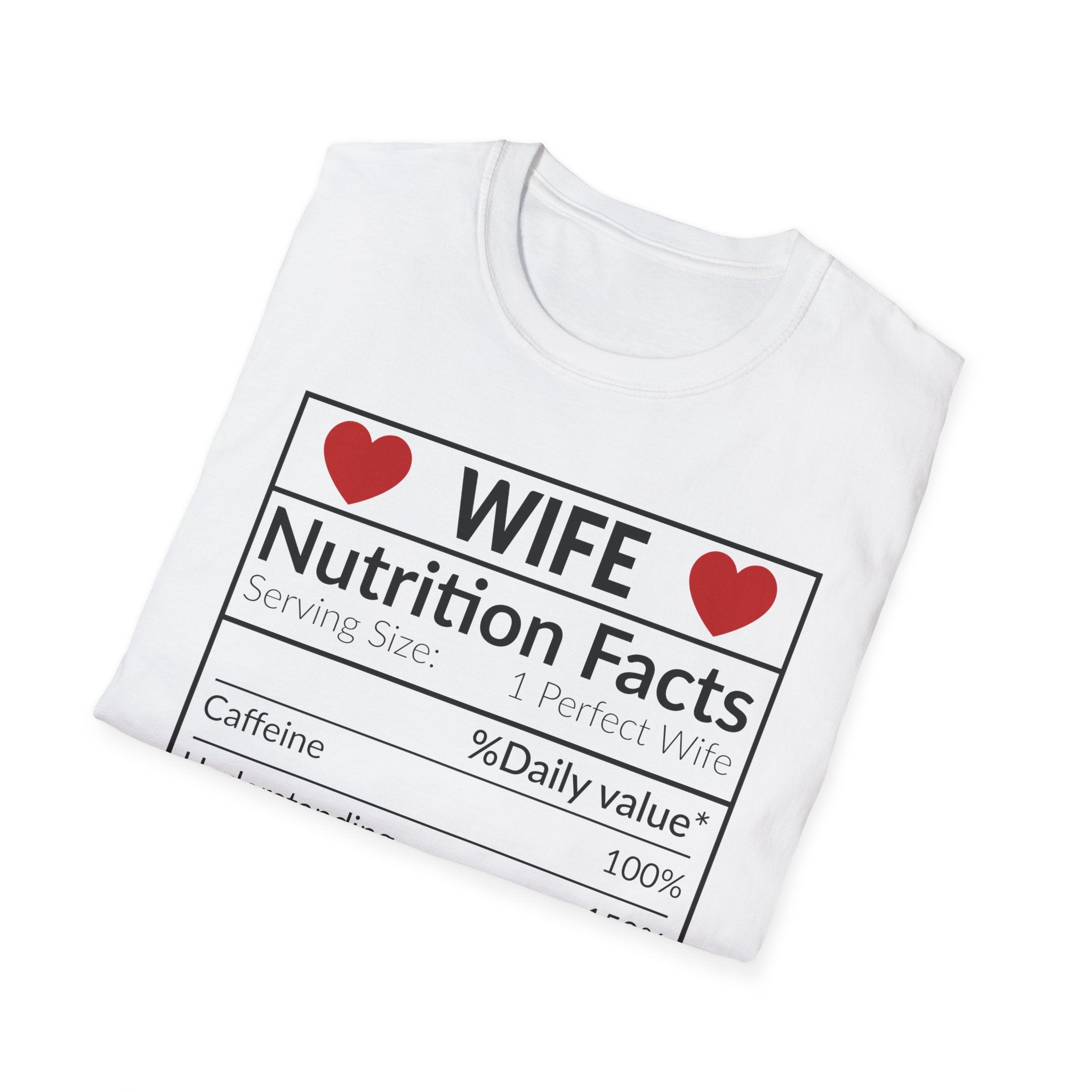 Humorous Wife Nutrition Facts T-Shirt | Perfect Gift for Spouses