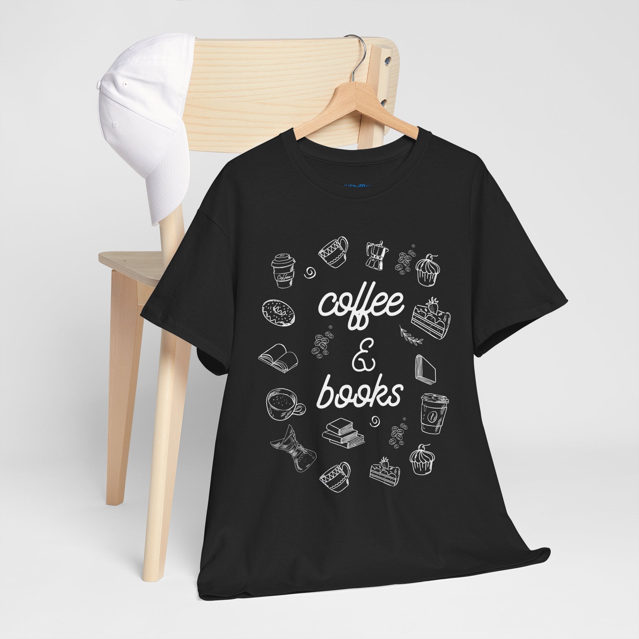 Coffee & Books T-Shirt — Vintage Booklover Graphic Tee