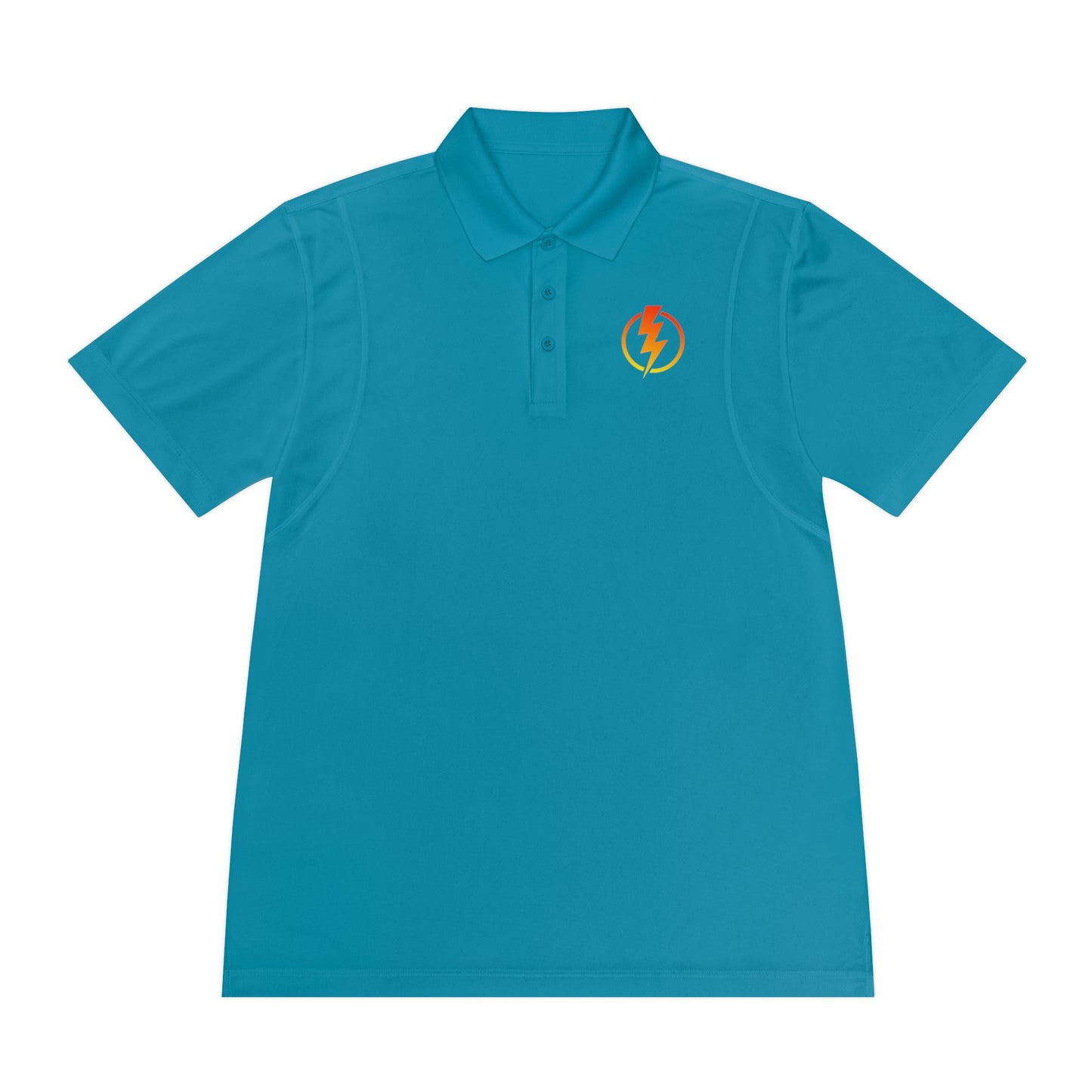 Men's Sport Polo Shirt with Lightning Bolt Design